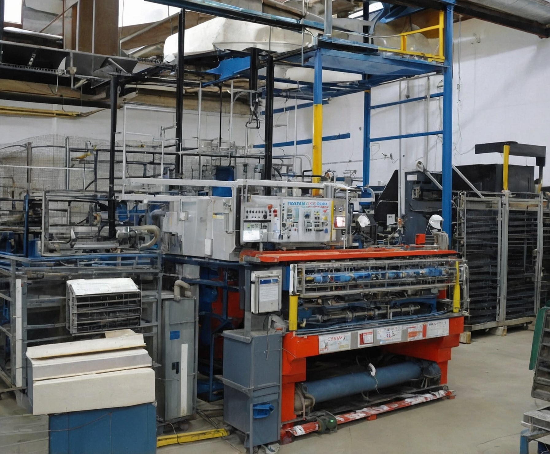 Caldera de gasoil y estufa de pellets en funcionamiento.